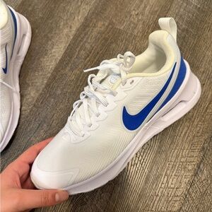 Nike White and Blue Running Shoes